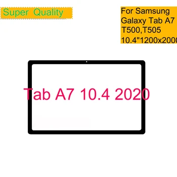 10Pcs/Veľa Pre Samsung Galaxy Tab A7 10.4 2020 Dotykový Panel Tablet T500 T505 Predné Vonkajšie LCD displej, Sklenený Objektív S OCA Lepidlo