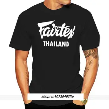 Fairtex Thajsko T-Shirt Čierna Bežné Muay Thai Kickbox Kolo Krku Voľné Grafické Tričko Veľkosť S-3xl