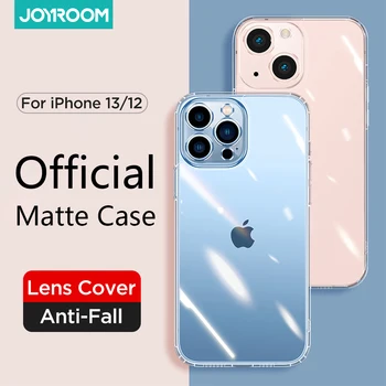 Joyroom Matte puzdro Pre iPhone 13 12 Pro Max Ultra Tenké Shockproof Kryt Pre iPhone 13 Pro Prípade Pevného Skla Späť s Objektívom Sklo