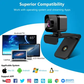 Kamera 1080P Pre PC Webová Kamera Cam USB Online Webkamera S Mikrofónom, automatické Zaostrovanie Full Hd 1080 P Webu Môžu Webcan Pre Počítač