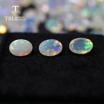 Prírodné etiópskej farebné cuting opál ovál 5*7mm najvyššej kvality prírodných drahých kameňov pre 925 sterling silver šperky